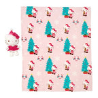 Poduszka z uroczym kotem i miękki koc - zestaw