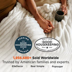 Delikatny koc polarowy Queen - ecru (off-white)