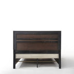 Nowoczesna rama łóżka queen w matowej czerni