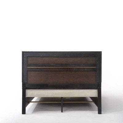 Nowoczesna rama łóżka queen w matowej czerni