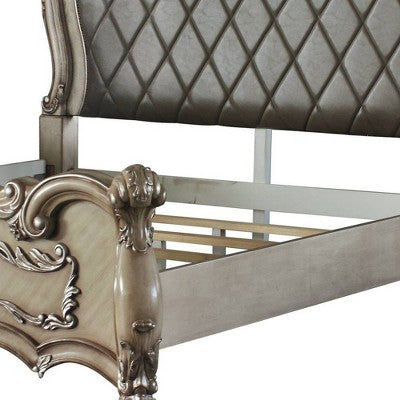 Łóżko California King w stylu vintage z pikowaniem