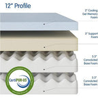 Materac z pianki memory king 12 cali - gładkie dopasowanie