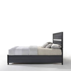 Nowoczesna rama łóżka queen w matowej czerni